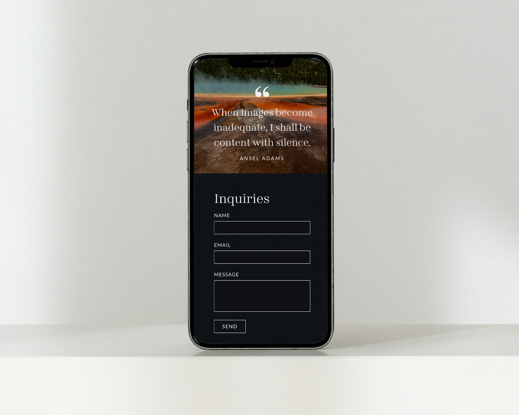 cfhg photography website design-mobile