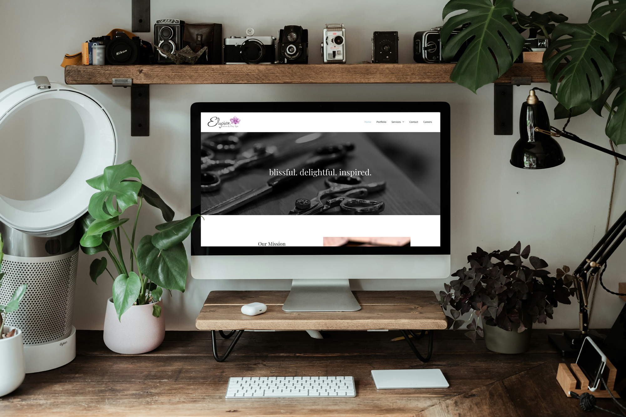 april henry creative Elysian Salon and Day Spa Website Design