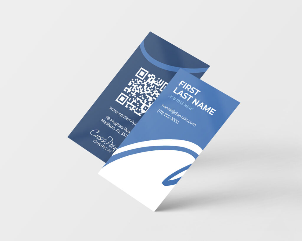 cross pointe baptist church business card mockup
